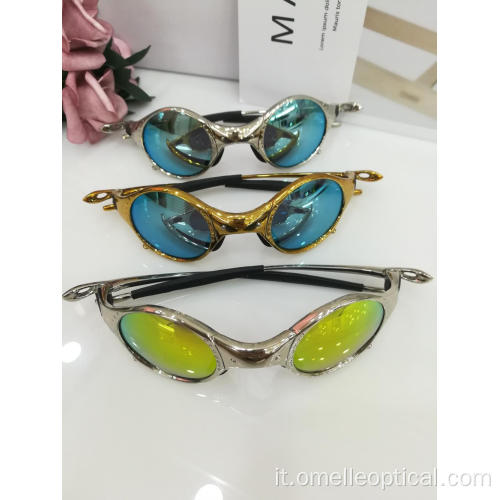 Occhiali da sole colorati in metallo Cat Eye Fashion all&#39;ingrosso
